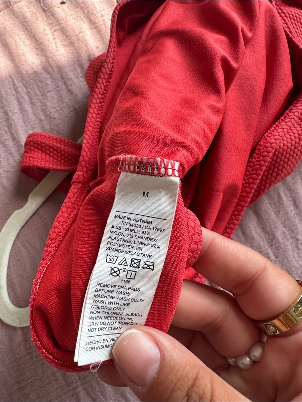 Old Navy Red Textured One-Piece Swimsuit